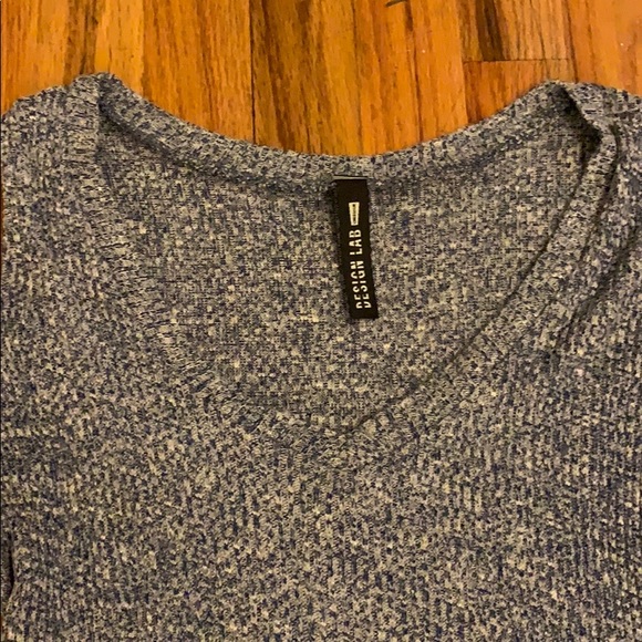 Design Lab Blue Cutout Shoulder Sweater - Picture 4 of 4